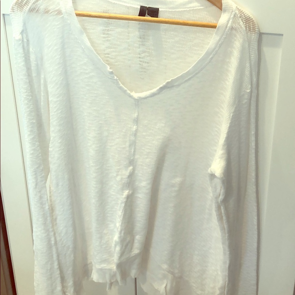 White long sleeve top